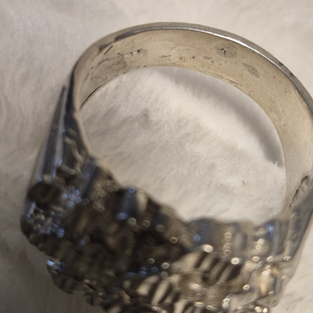 Solid Sterling Silver Brutalist Chunky Ring. 925 … - image 6